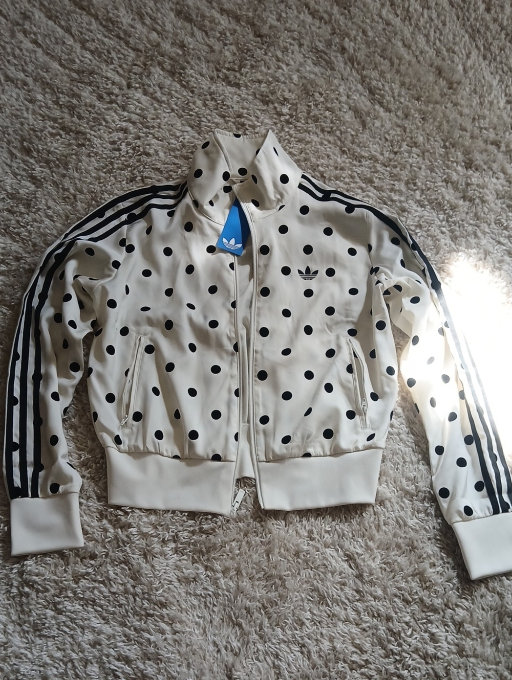 NWT ADIDAS POLKA DOT TRACK JACKET